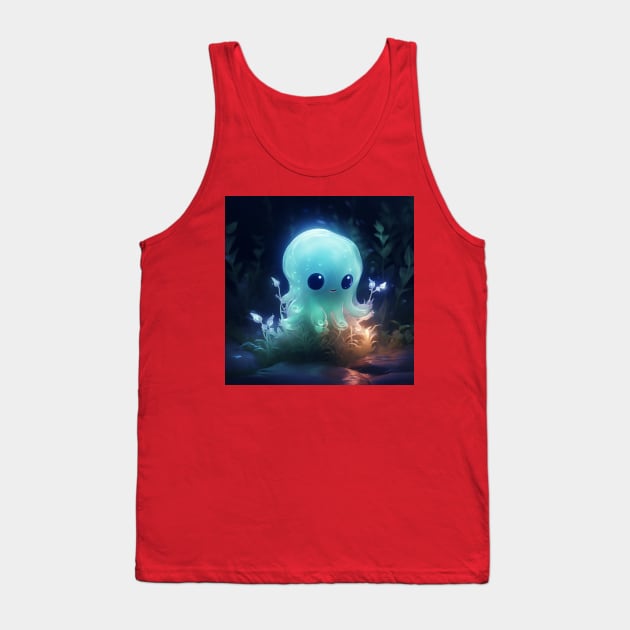 Lumalee - Cute little bioluminescent character Tank Top by LoFi_Vibes